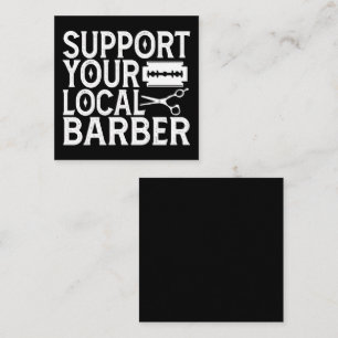 Cartão De Visita Quadrado Suporte à sua barreira local 2024