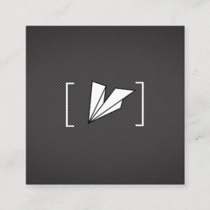 Cartão De Visita Quadrado Suporte de folhas/avião de papel