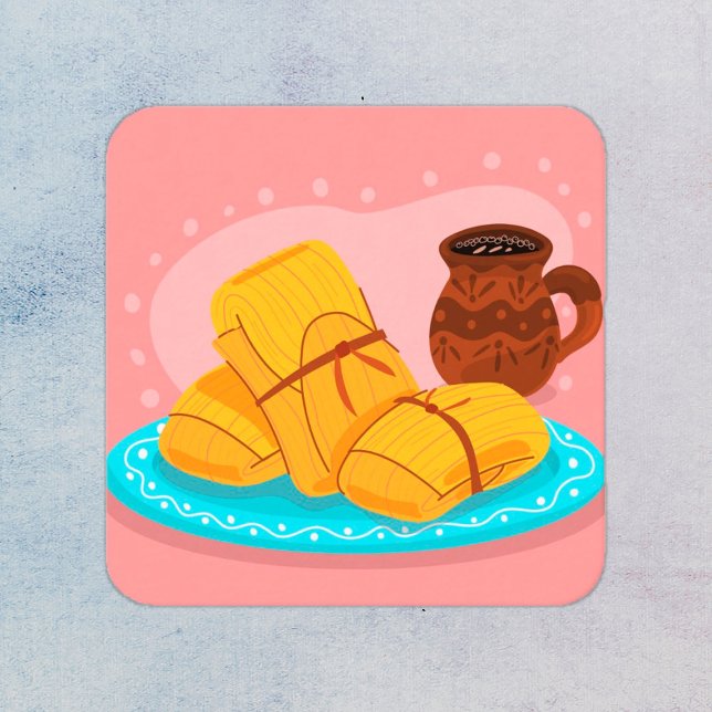 Cartão De Visita Quadrado Tamales (Tamale)