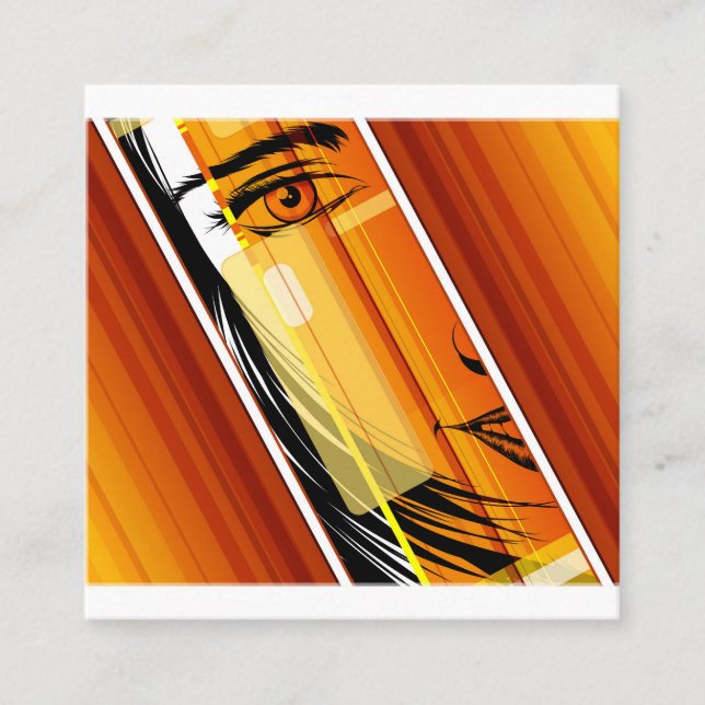 Cartão De Visita Quadrado Tarjeta de visita (Frente)