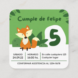 Cartão De Visita Quadrado Tarjeta de visita