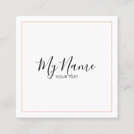 Cartão De Visita Quadrado Tarjeta de visita cuadrado