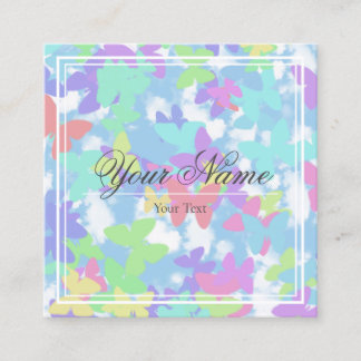 Cartão De Visita Quadrado Tarjeta de Visita - Mariposas