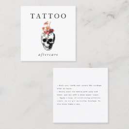 Cartão De Visita Quadrado Tatuagem da Tatuagem Crônica Após Cuidados