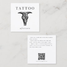 Tatuagem do Caveira Bull Instruções para cuidados 