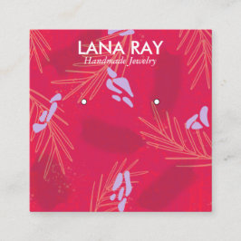 Cartão De Visita Quadrado Tela Botânica Moderna