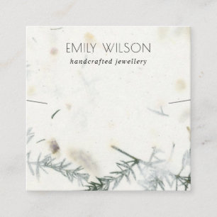 Cartão De Visita Quadrado Tela de Colar de Textura de Papel Feita à Maneira