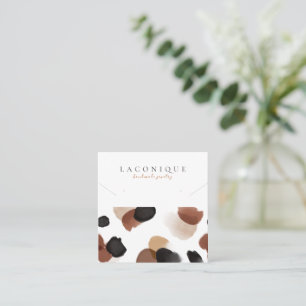 Cartão De Visita Quadrado Tela de Joias   ABSTRATO   Leopardo 