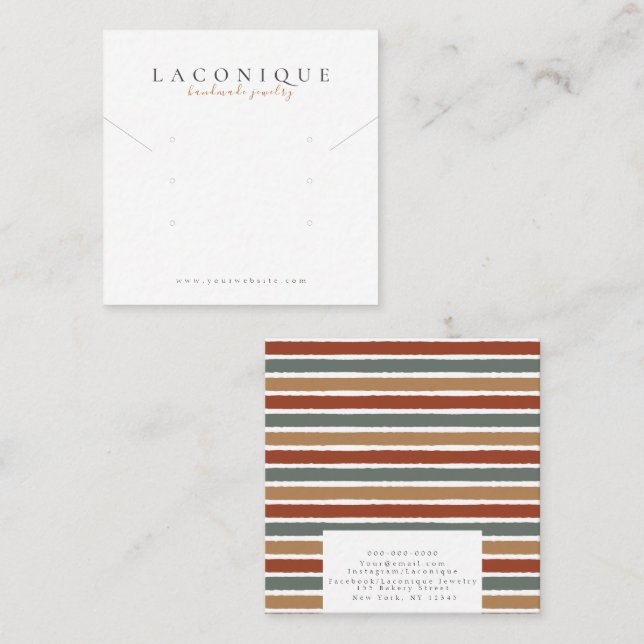 Cartão De Visita Quadrado Tela de Joias | Jogo | Moderno (Frente/Verso)