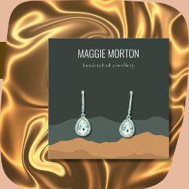 Cartão De Visita Quadrado Tela do Abstrato de Pine Mountain