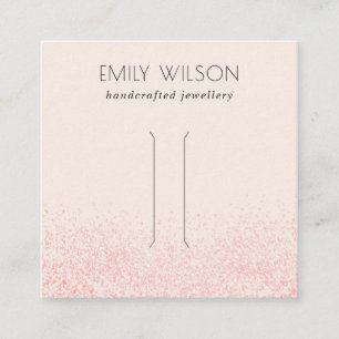 Cartão De Visita Quadrado Tela do Clipe do Cabelo de Textura Cinzenta Rosa B