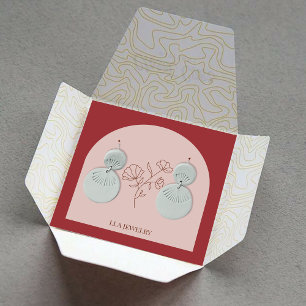 Cartão De Visita Quadrado Tela Mínima de Arcos Feitos à Mão - Alças