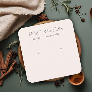 Cartão De Visita Quadrado Tela Mínima Simples de Lâmpada Cor-de-Rosa