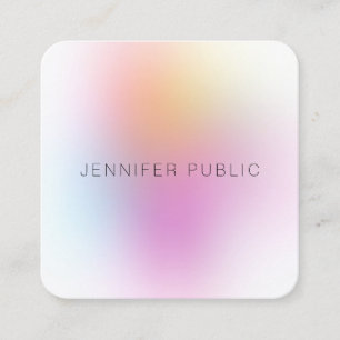 Cartão De Visita Quadrado Tendy Elegant Modern Colorful Design Modelo