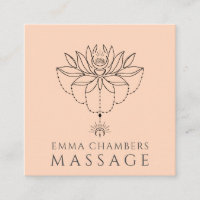 Terapeuta de Massagem Flor de Lótus Pêssego