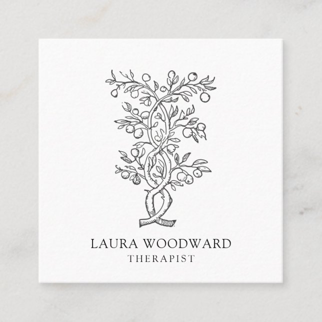 Cartão De Visita Quadrado Terapia Artística (Frente)