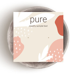 Cartão De Visita Quadrado Terracotta Stud Earring Jewelry Display