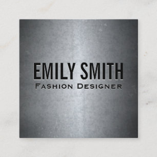 Cartão De Visita Quadrado Textura de Cinzas metálicas   Mínimo Simples