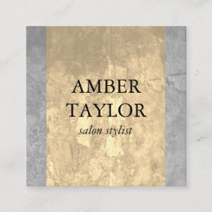 Cartão De Visita Quadrado Textura de dois tons Luxuosos