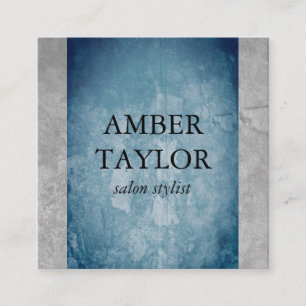 Cartão De Visita Quadrado Textura do Grunge de dois tons