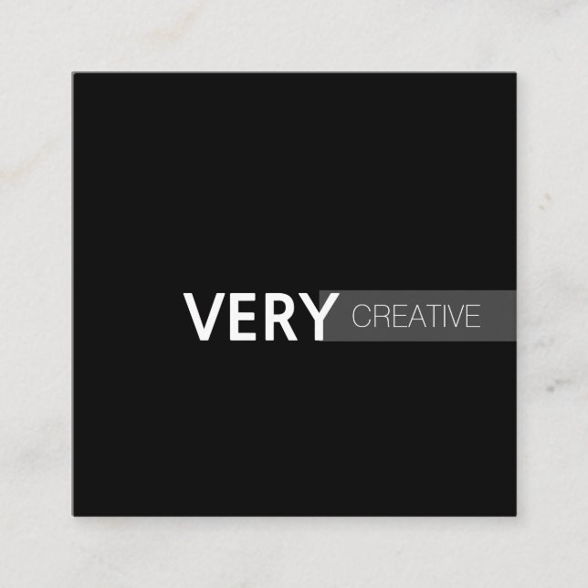 Cartão De Visita Quadrado Tipo Misto | Moderno (Frente)