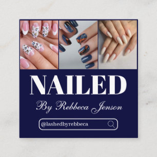 Cartão De Visita Quadrado Tipografia Moderna do Artista Especialista em Mini