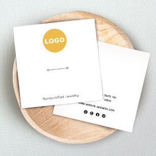 Cartão De Visita Quadrado Titular do Anel Adicionar Logotipo Exibição Quadra