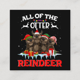 Cartão De Visita Quadrado Toda A Outra Reindeer Engraçada Outro Natal