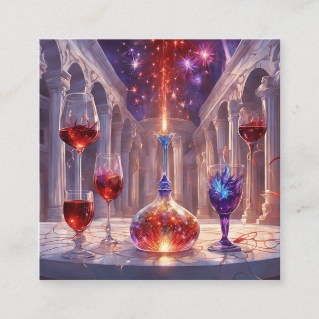 Cartão De Visita Quadrado Todos os vampiros urbanos do estilo superrealismo  (Frente)