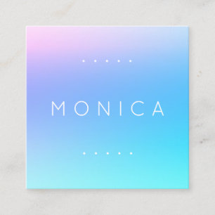 Cartão De Visita Quadrado Tons azuis do céu