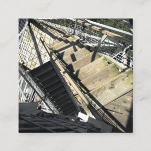 Cartão De Visita Quadrado torre de barbear em primaveras de eureka