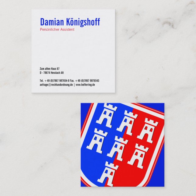 Cartão De Visita Quadrado Transilvânia inspirada (Frente/Verso)