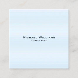 Cartão De Visita Quadrado Trendy Blue Lines Modern Minimalista Professional