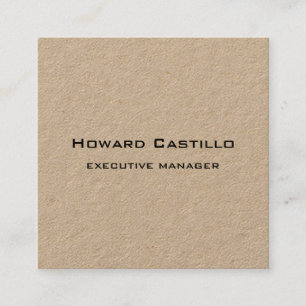 Cartão De Visita Quadrado Trendy Modern Elegant Kraft