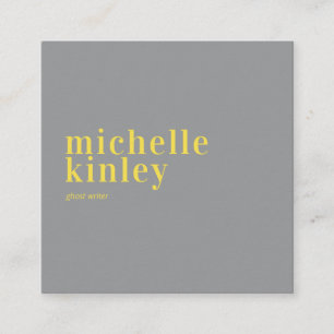 Cartão De Visita Quadrado Trendy moderna rede de cinzas profissionais