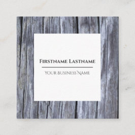 Cartão De Visita Quadrado Trituração do desenho interior da madeira de cinza