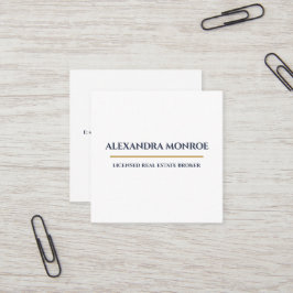 Cartão De Visita Quadrado Ultra-Modern Real Estate Square Business Card