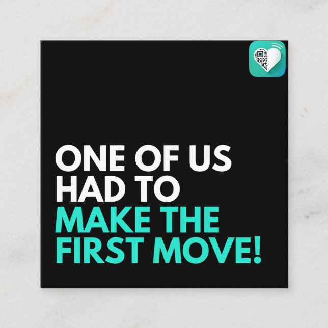 Cartão De Visita Quadrado Um de nós teve que fazer isso (Frente)