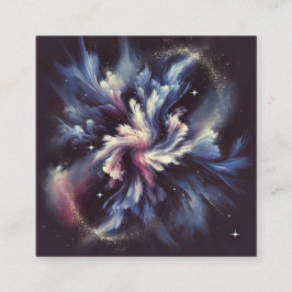 Cartão De Visita Quadrado Um design de abstrato-galáxia captando o mistério 