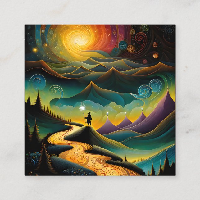 Cartão De Visita Quadrado Um sabático, se cronometrado bem, pode ter um muit (Frente)