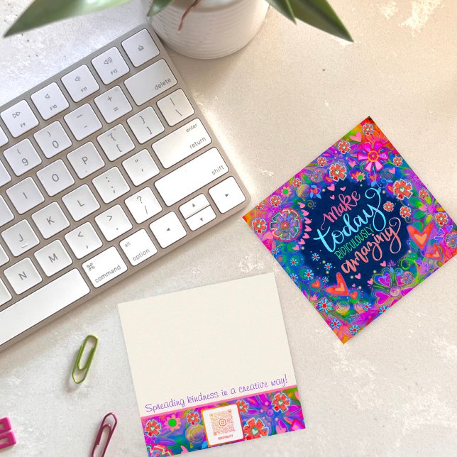 Cartão De Visita Quadrado Uma carta divertida de bondade cardíaca (Criador carregado)