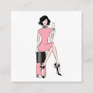 Cartão De Visita Quadrado Unhas