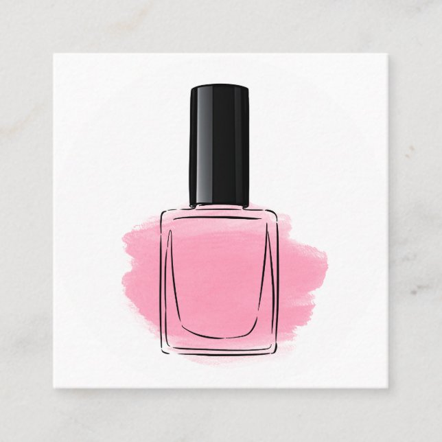 Cartão De Visita Quadrado Unhas (Frente)