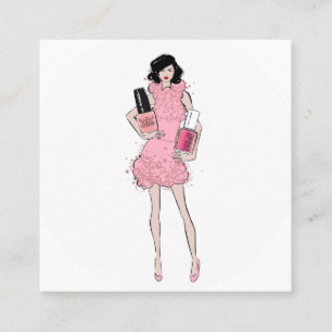 Cartão De Visita Quadrado Unhas