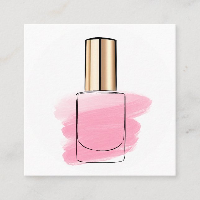 Cartão De Visita Quadrado Unhas (Frente)