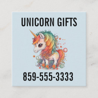 CARTÃO DE VISITA QUADRADO UNICORN SQUARE BUSINESS CARD CARDS
