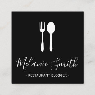 Cartão De Visita Quadrado Utensils