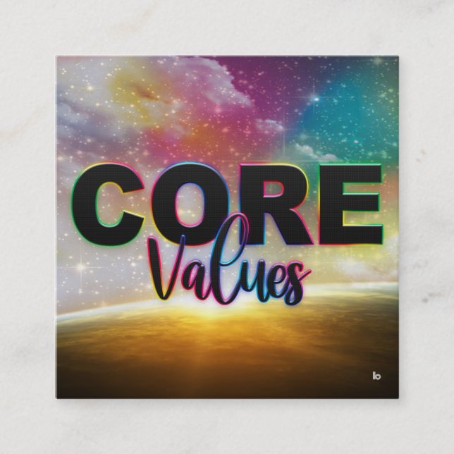 Cartão De Visita Quadrado Valores principais capacitam placas (Frente)