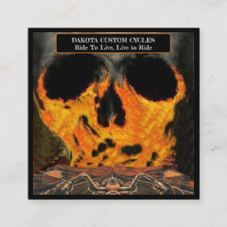 Cartão De Visita Quadrado Vendas e serviço de motocicleta