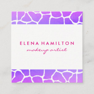 Cartão De Visita Quadrado Versão de Padrão Colorida